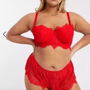 Curve Lace Panties in Red